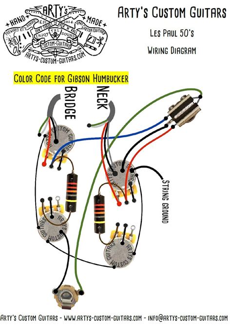 artist les paul wiring diagram 